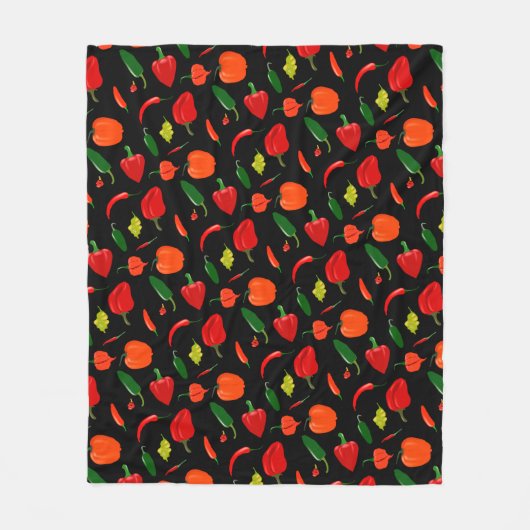 Spicy Peppers Pattern Throw Blanket Fleecedecke (Vorderseite)