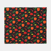 Spicy Peppers Pattern Throw Blanket Fleecedecke (Vorderseite (Horizontal))
