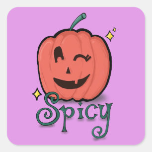 Spicy Pumpkin Spice Quadratischer Aufkleber