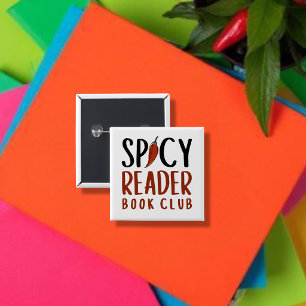 Spicy Reader Buchclub-Typografie-Geschenk Button
