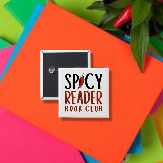 Spicy Reader Buchclub-Typografie-Geschenk Button