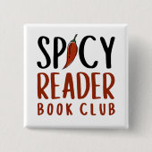 Spicy Reader Buchclub-Typografie-Geschenk Button (Vorderseite)