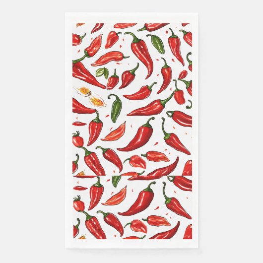 "Spicy Red Chili Paper Napkins" Serviette (Vorderseite)