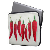 Spicy Red Minimal Crochet Jalapeno Strick Handwerk Laptopschutzhülle (Vorderseite Links)