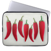 Spicy Red Minimal Crochet Jalapeno Strick Handwerk Laptopschutzhülle (Vorderseite)