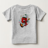 Spicy Rock Star Chili Pepper Baby T-shirt (Rückseite)