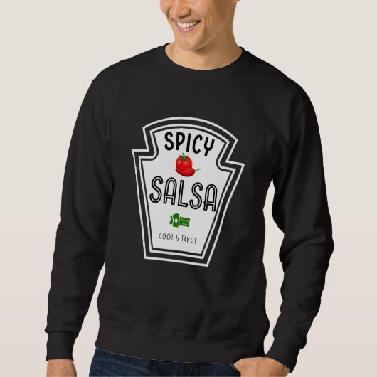 Spicy Salsa Group Condiment Team Halloween Costume Sweatshirt (Vorderseite)