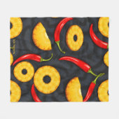 Spicy Slice - Pineapple Empire Design Fleecedecke (Vorderseite (Horizontal))