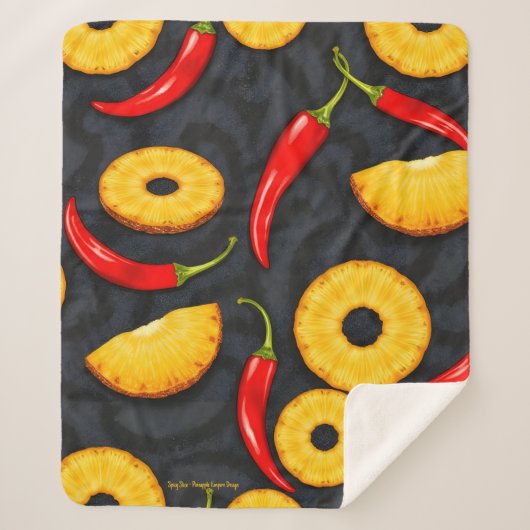 Spicy Slice - Pineapple Empire Design Sherpadecke (Vorderseite)