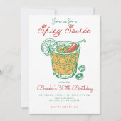 Spicy Soiree Margarita Birthday Einladung (Vorderseite)