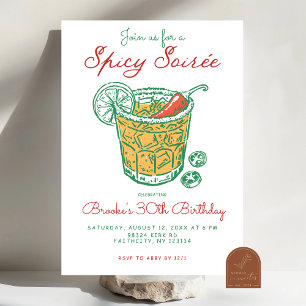 Spicy Soiree Margarita Birthday Einladung