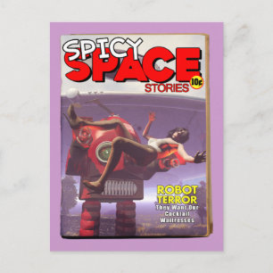 Spicy Space Stories Fake Pulsabdeckung Postkarte