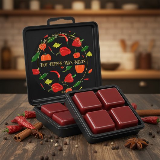 Spicy Warm Scent Handmade Wax Melts Runder Aufkleber