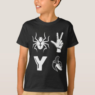 Spider 2 Y Bananen-Shirt Lustiger Fußballliebhaber T-Shirt