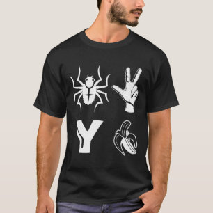 Spider 2 Y Bananen-Shirt Lustiger Fußballliebhaber T-Shirt