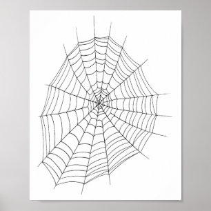 Spider and Spider Web-Kostüme Shirt Halloween leic Poster