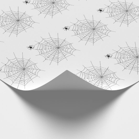 Spider and Spider Web Simple Muster Halloween Geschenkpapier (Ecke)