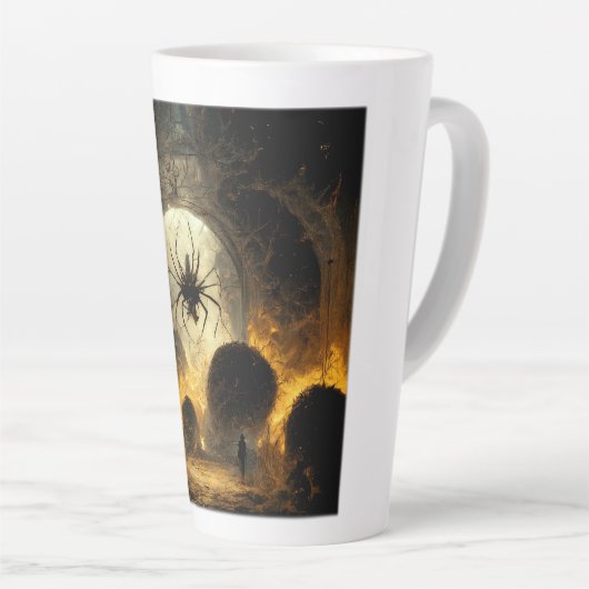 Spider Apokalypse Latte Tasse (Rechte Ecke)