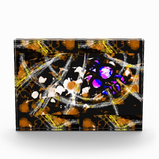 Spider Art Halloween Jigsaw Puzzle Magnet Fotoblock (Vorderseite)
