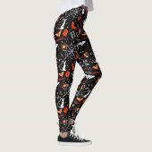 Spider Bat Cat Web Trick Ghost Spooky Halloween Leggings (Rechts)