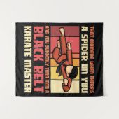 Spider Black Belt Karate Master Wandteppich (Vorderseite (Horizontal))