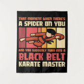 Spider Black Belt Karate Master Wandteppich (Vorderseite)