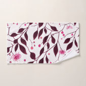 Spider Blume Rosa Buds & Blätter Handtuch (Handtuch)