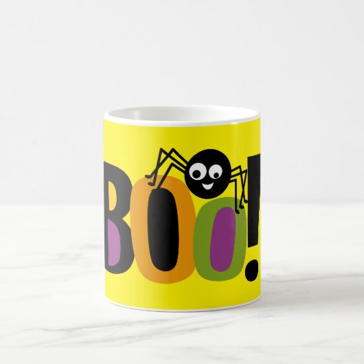 Spider BOO Halloween Kaffeetasse (Mittel)