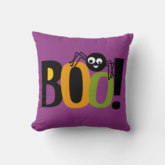 Spider BOO Halloween Kissen (Vorderseite)