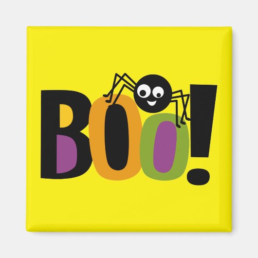 Spider BOO Halloween Magnet (Vorne)