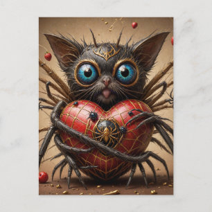 Spider Cat Fantasy Postkarte