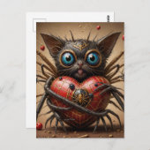 Spider Cat Fantasy Postkarte (Vorne/Hinten)