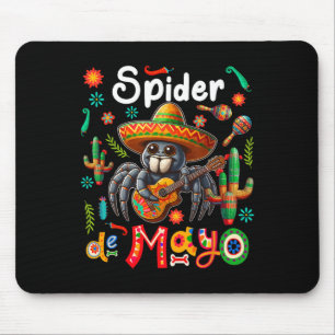 Spider Cinco De Mayo Mexican Sombrero Guitar Color Mousepad