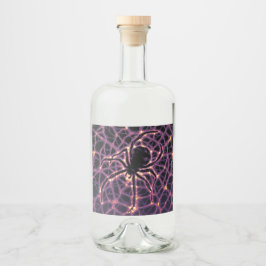 Spider Cosmic Web, Halloween Galaxie der Horror Alkoholflaschenetikett