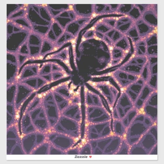 Spider Cosmic Web, Halloween Galaxie der Horror Aufkleber (Blatt)