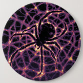 Spider Cosmic Web, Halloween Galaxie der Horror Button (Vorderseite)
