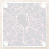 Spider Cosmic Web, Halloween Galaxie der Horror Glasuntersetzer (Rückseite)
