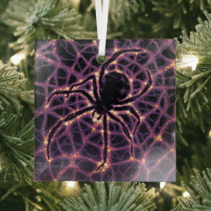 Spider Cosmic Web, Halloween Galaxie der Horror Ornament Aus Glas