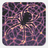 Spider Cosmic Web, Halloween Galaxie der Horror Quadratischer Aufkleber (Vorderseite)
