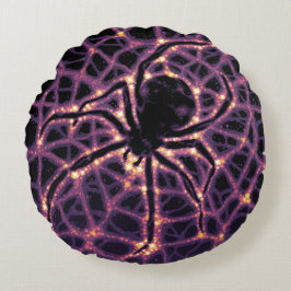 Spider Cosmic Web, Halloween Galaxie der Horror Rundes Kissen