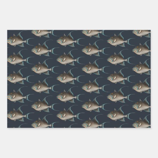 Spider Crabs Fish Gemustert Geschenkpapier Set (Vorderseite 3)