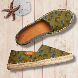 Spider Crabs Gemustert Mens Khaki Slip-on Shoes