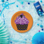 Spider cupcake Halloween Pappteller (Party)