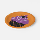 Spider cupcake Halloween Pappteller (Schrägansicht)