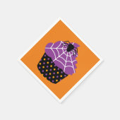 Spider cupcake Halloween Serviette (Ecke)