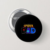Spider-Daddy-Shirt Geburtstag Vatertag Halloween C Button (Vorne & Hinten)