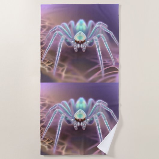 Spider Dimensional Fraktal Art, Strandtuch (Vorderseite)