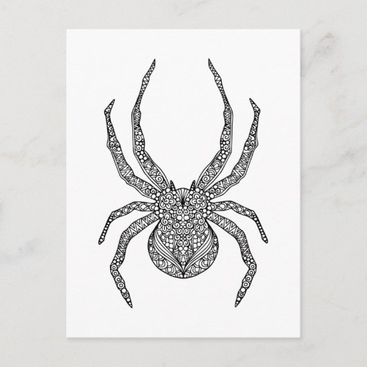 Spider Doodle Postkarte (Vorderseite)