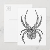 Spider Doodle Postkarte (Vorne/Hinten)