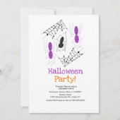 Spider Doodles Halloween Party Einladung (Vorderseite)